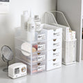4 Pcs Set Stackable Desktop Storage Box Drawer, 18.4cm x 11.7cm x 6.6cm, Clear - SuperSaverAU - view 4