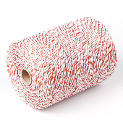 V465 500m Roll Polywire Electric Fence - 9 Strand Stainless Steel, Red & White