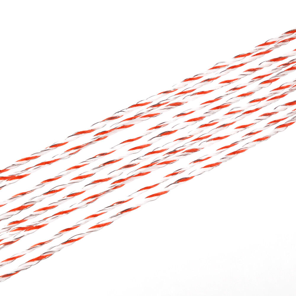 V465 500m Roll Polywire Electric Fence - 9 Strand Stainless Steel, Red & White