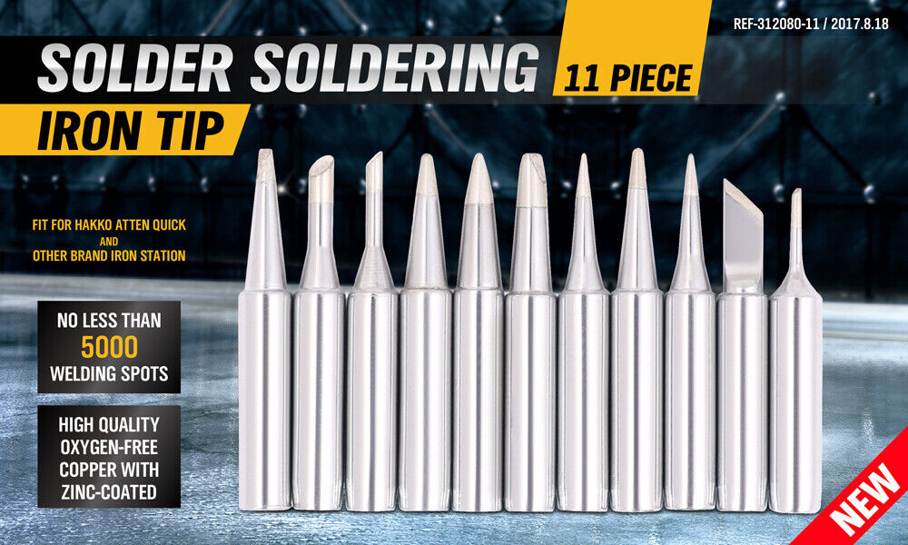 11Pc Soldering Iron Tips Solder Rework Lead Free Hakko Soldering Station AU - SuperSaverAU - view 2
