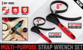 V465-81025 2x Rubber Strap Wrench 4in & 6in, Anti-Slip, Durable for Pipes - SuperSaverAU - view 1