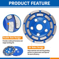 4.5inch Diamond Segment Grinding Concrete Cup Wheel Disc Granite Stone 115mm - SuperSaverAU - view 3