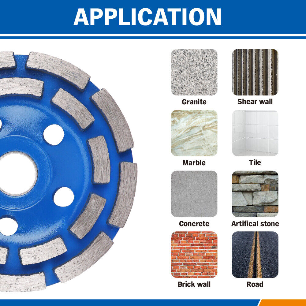 4.5inch Diamond Segment Grinding Concrete Cup Wheel Disc Granite Stone 115mm - SuperSaverAU - view 8