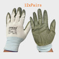 12Pairs Cotton Gloves Work Safety Glove Thick Heavy Seamless Heavy Duty Warehouse - SuperSaverAU - view 1