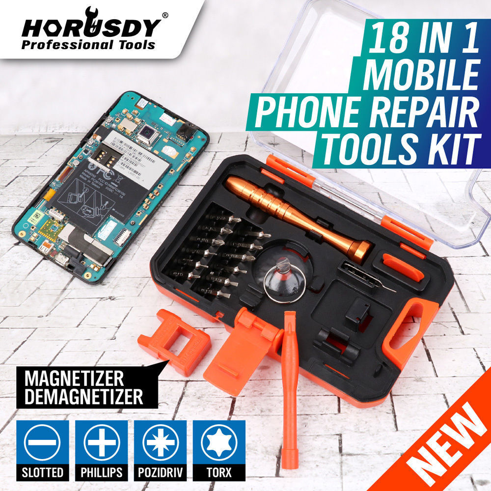 HORUSDY 18 in 1 Mobile Phone Repair Tools Kit Pry Opening Tool Screwdriver - SuperSaverAU - view 1