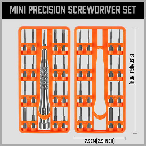 33 PC PRECISION SCREWDRIVER SET BITS PHILIP FLAT SLOTTED TORX HEX ELECTRONIC FIX - SuperSaverAU - view 2