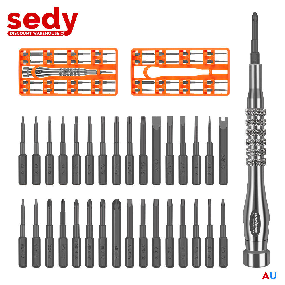 33 PC PRECISION SCREWDRIVER SET BITS PHILIP FLAT SLOTTED TORX HEX ELECTRONIC FIX - SuperSaverAU - view 8