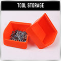 Premium 6 Pack Pegboard Storage Bins with Steel Hooks