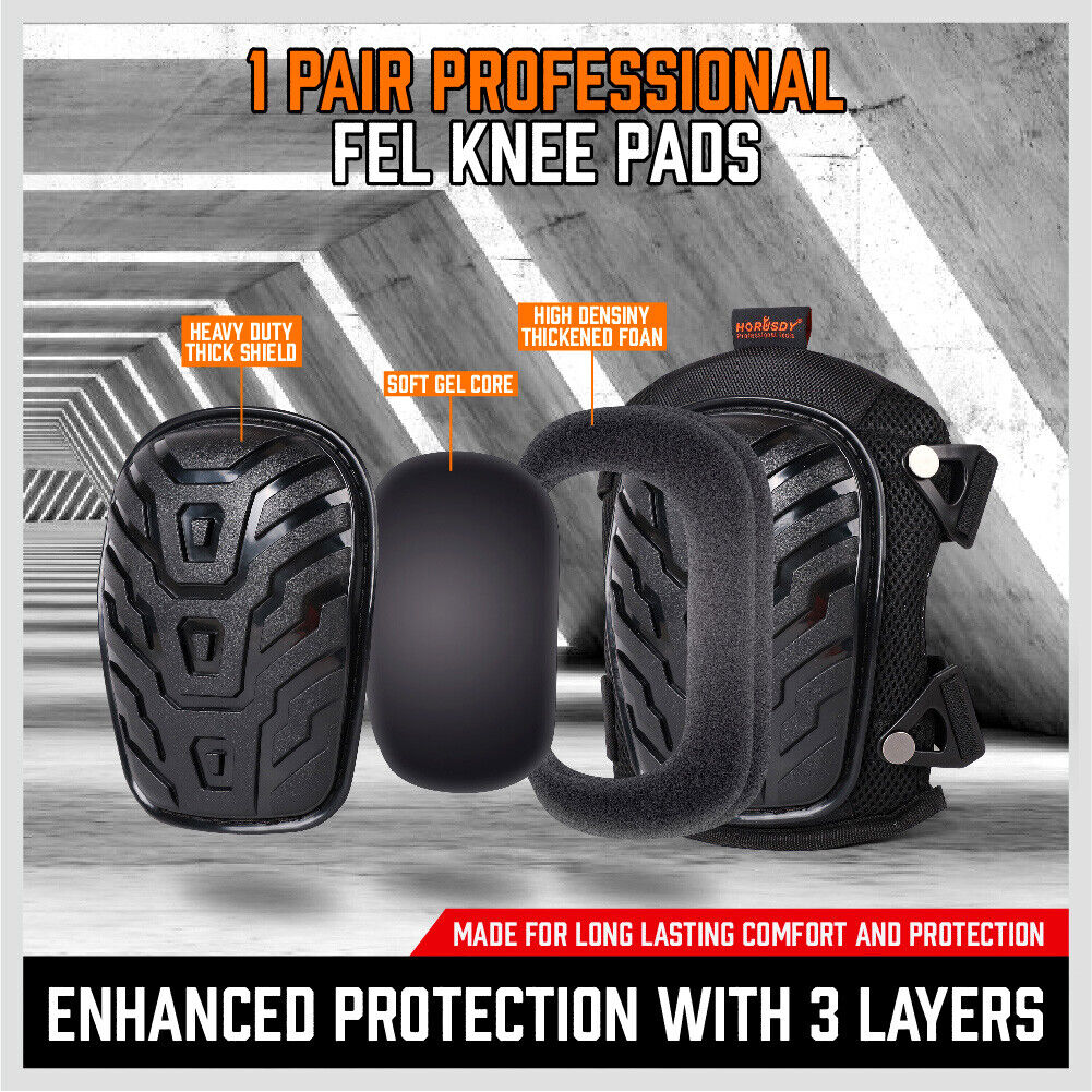 HORUSDY Knee Pads, Work Safety, Gel Cushion, High Density Foam, Pair - SuperSaverAU - view 2