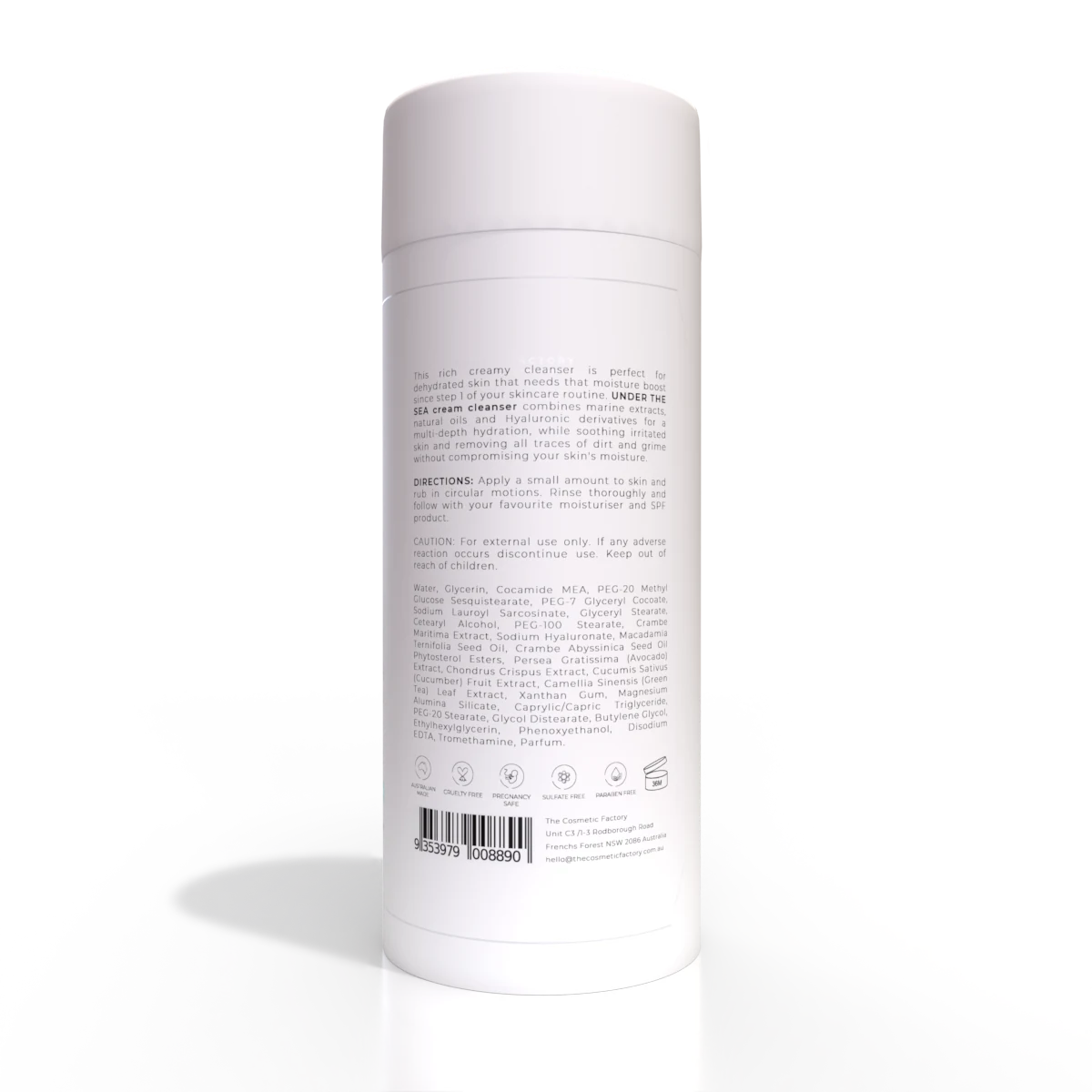 UNDER THE SEA Cream Cleanser | 200ML - Deep Hydration & Moisture Retention for Normal to Dry Skin - SuperSaverAU - view 2