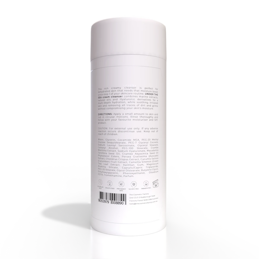 UNDER THE SEA Cream Cleanser | 200ML - Deep Hydration & Moisture Retention for Normal to Dry Skin - SuperSaverAU - view 2