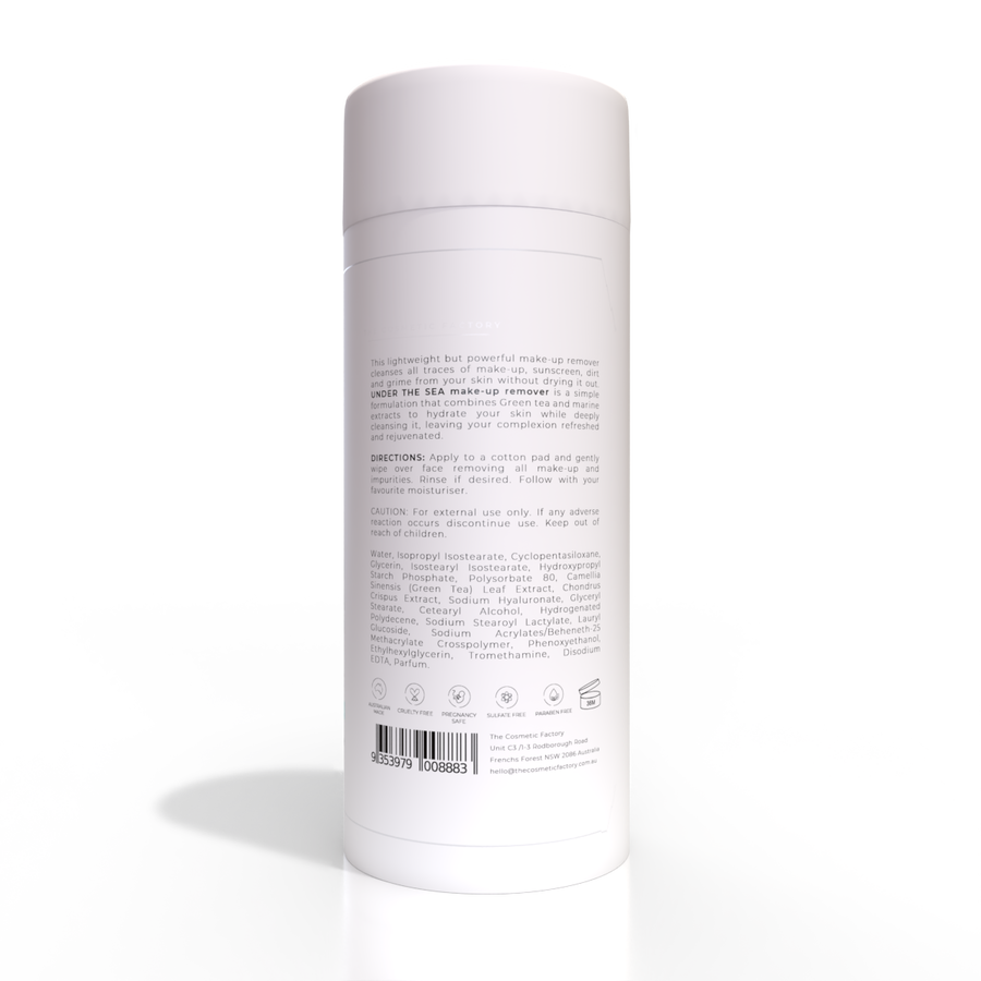 UNDER THE SEA Make-Up Remover 200ML | Hydrating Green Tea & Marine Extracts - SuperSaverAU - view 1