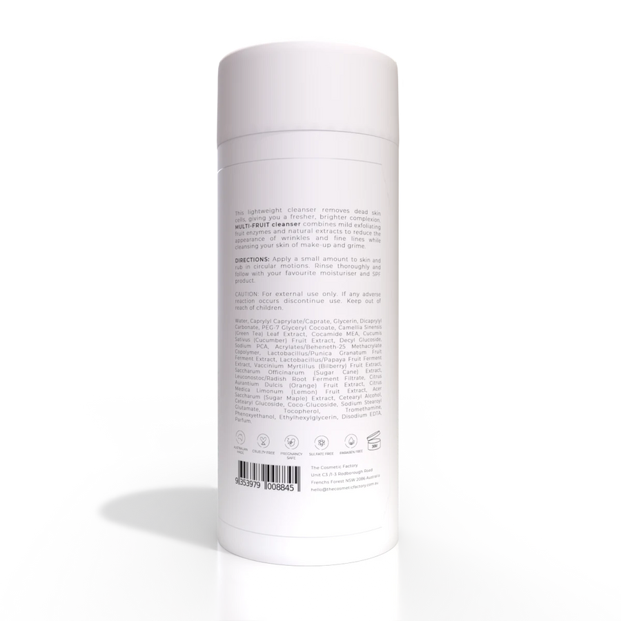 MULTI-FRUIT CLEANSER | 200ML - Exfoliating, Brightening, Anti-Aging Formula - SuperSaverAU - view 1