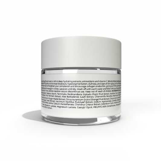 Ultra-Light Gel Facial Mask with 10% Glycolic Acid, 50ml - Hydrating & Brightening