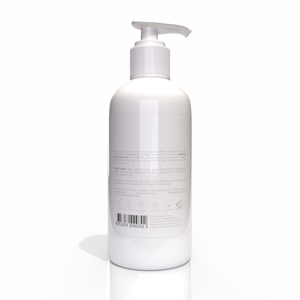 WANTED Hand Sanitiser 300ML - Kills 99.9% Germs, Non-Sticky, Fast Drying
