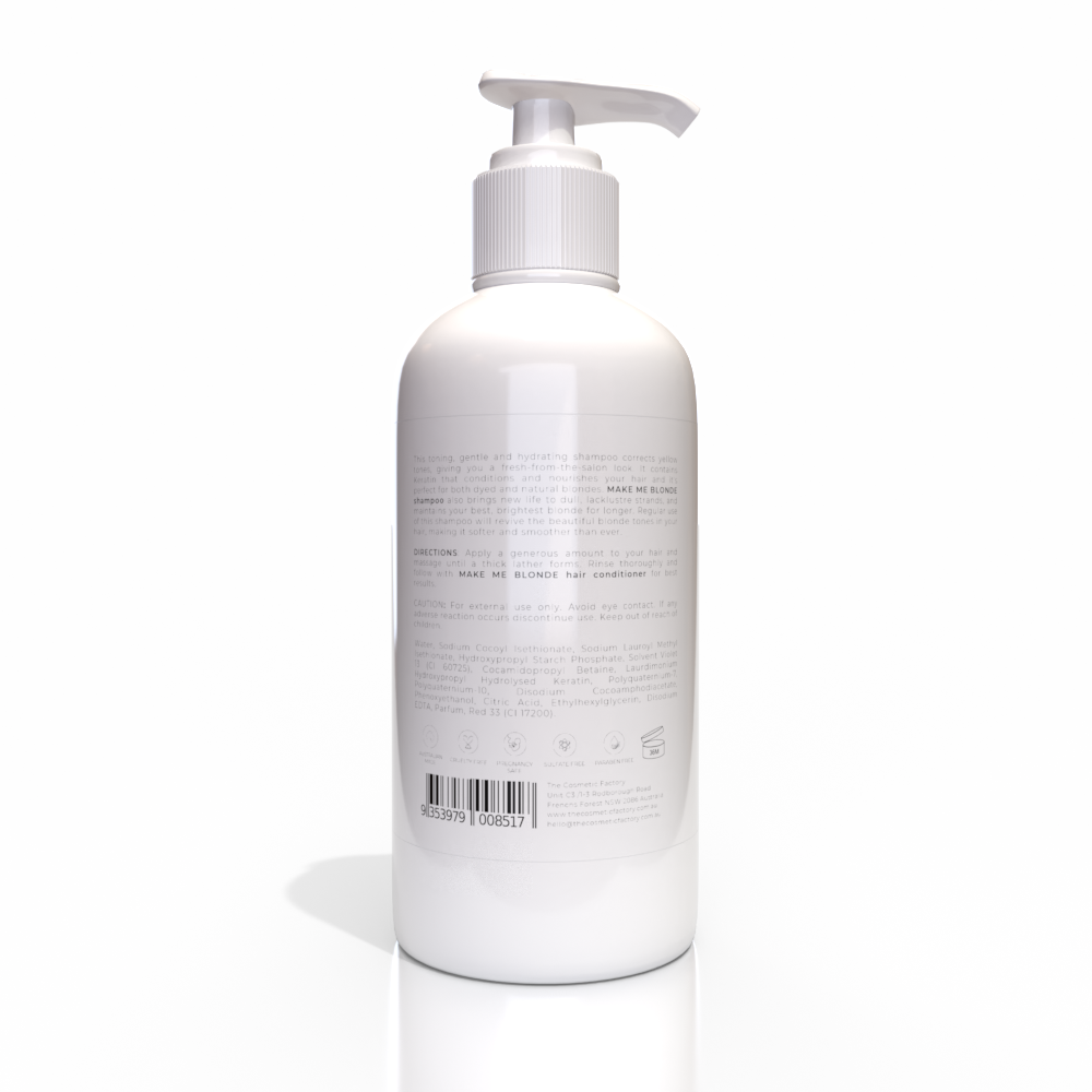 MAKE ME BLONDE Toning Hydrating Shampoo 300ML - Keratin for Blonde Hair - SuperSaverAU - view 1