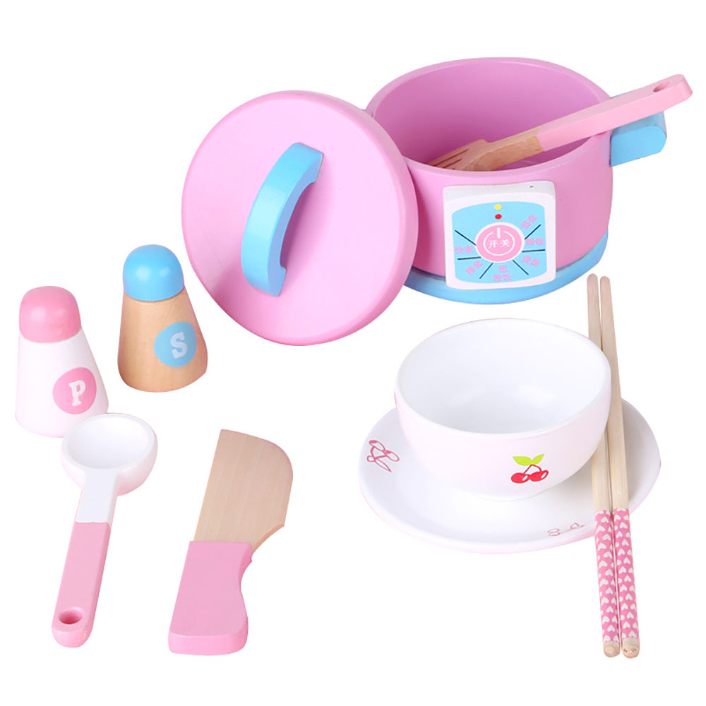 Kids Wooden Kitchen Tea Set Pretend Play - SuperSaverAU - view 3