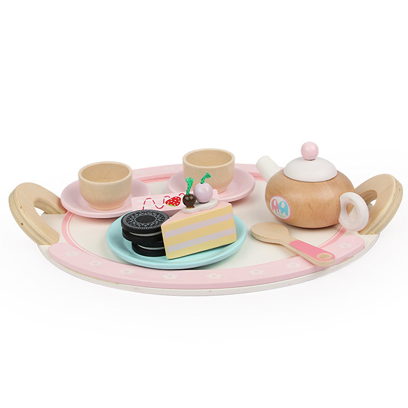 Kids Wooden Kitchen Tea Set Pretend Play - SuperSaverAU - view 4