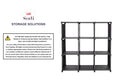 Sorti 9-Cube Storage Organiser, 32cm D x 110cm H x 110cm W, Freestanding, Durable - SuperSaverAU - view 2