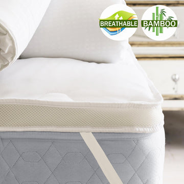 Airmax Bamboo Mattress Topper - 1000gsm Single - SuperSaverAU - view 1