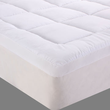 Bamboo Cotton Fitted Mattress Topper Double - SuperSaverAU - view 1