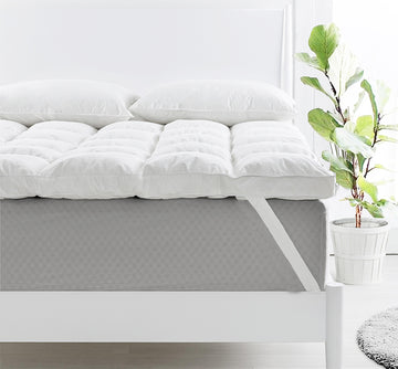 Duck Feather & Down Mattress Topper King Single 1800gsm - SuperSaverAU - view 1