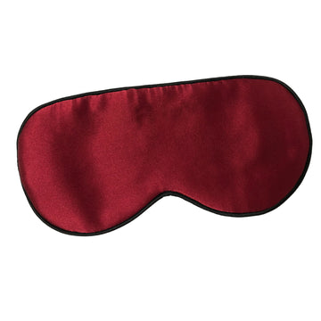 100 silk sleep eye mask for women men burgundy - SuperSaverAU - view 1