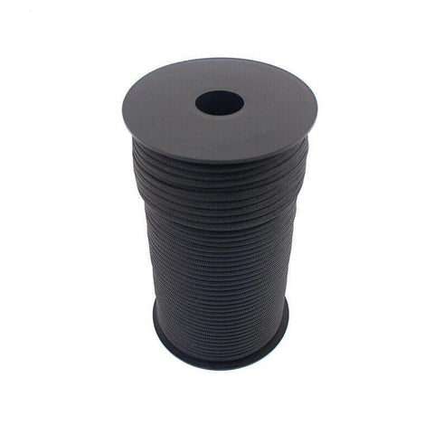 Premium 9 Strand 550 Paracord Rope - Black, 100m
