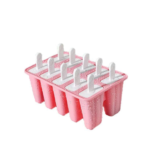 Premium Silicone Ice Cream Mould – Pink 10 Grid