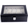 Leather Watch Organizer Case with 10 Grids for Display - SuperSaverAU - view 4