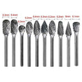 Premium Tungsten Carbide Rotary Burr Set with Blue Storage Box - 10 Pack