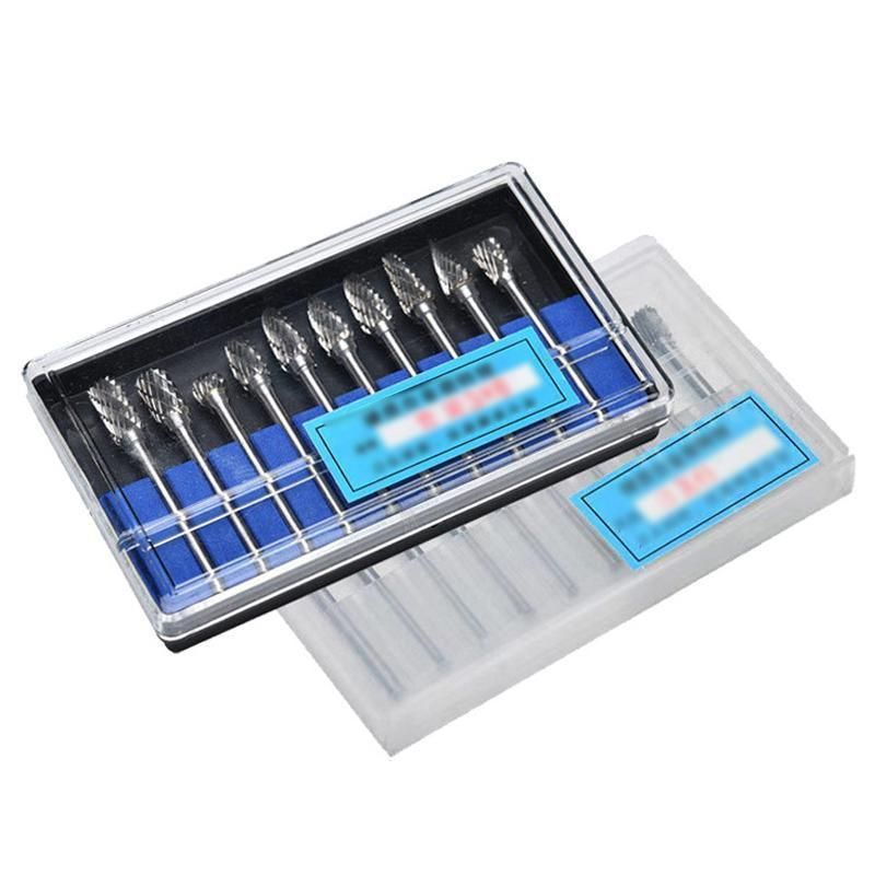 Premium Tungsten Carbide Rotary Burr Set with Blue Storage Box - 10 Pack