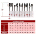Premium Tungsten Carbide Rotary Burr Set with Blue Storage Box - 10 Pack