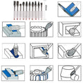 Premium Tungsten Carbide Rotary Burr Set with Blue Storage Box - 10 Pack