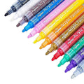 Flysea Acrylic Paint Pens – 12 Colour Set with 2-3mm Tips