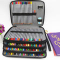 Premium Rose Red 168-Slot Foldable Pencil Case Makeup and Art Supply Organiser