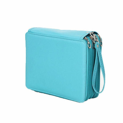 Pencil Case Organizer - 168 Slots Foldable Bag in Rose Red