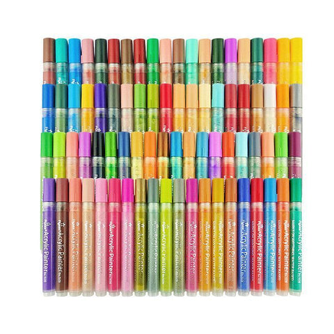 Flysea 24-Colour Acrylic Paint Pens Set - Non-Toxic, Fine Bullet Nib, Quick Drying - SuperSaverAU - view 2