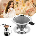 Premium Reusable Stainless Steel Coffee Tea Drip Filter Funnel