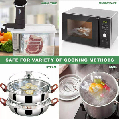 Vacuum Food Sealer Bags 32x45cm, 100pcs, BPA Free, Commercial Grade, Precut