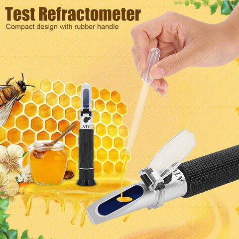 Premium Honey Refractometer with Moisture & 58-90% Brix Scale