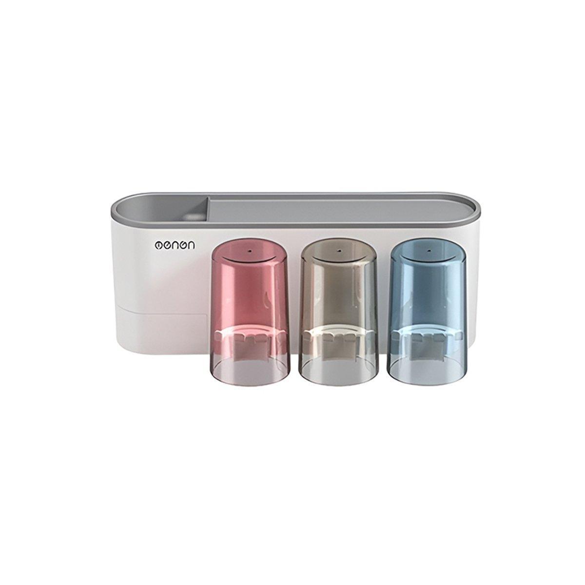 Three Cup Wall Mounted Toothbrush Holder & Toothpaste Stand - Premium - SuperSaverAU - view 7