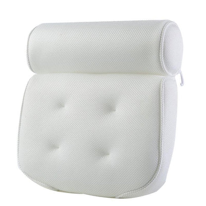 3D Mesh Bath Pillow by Premium - Comfortable Back Neck Support