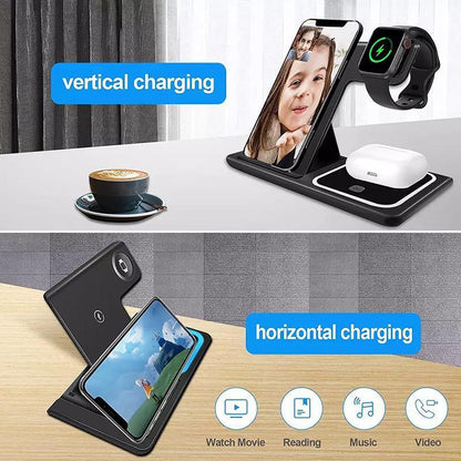 3 in 1 Wireless Charger Dock 15W for iPhone and Apple Watch