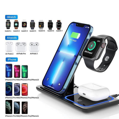 3 in 1 Wireless Charger Dock 15W for iPhone and Apple Watch