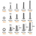 Premium M3/M4/M5 Stainless Steel Screws & Nuts Kit – 500 Pieces