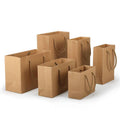 50X Kraft Paper Bags Gift Shopping Carry Craft Brown Bag With Handles - 50PCS  22*15*6CM - SuperSaverAU - view 3
