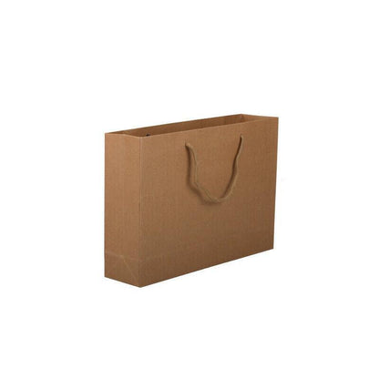 50X Kraft Paper Bags Gift Shopping Carry Craft Brown Bag With Handles - 50PCS  22*15*6CM