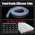 Premium Food Grade Silicone Rubber Tube with Heat Resistance - Clear, 12 x 18mm, 1m