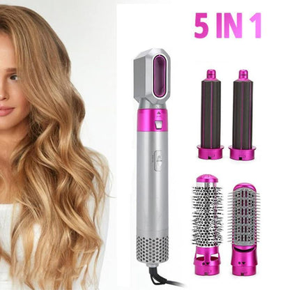 5 IN 1 Hair Dryer Brush by Premium - Curler, Straightener & Volumizer